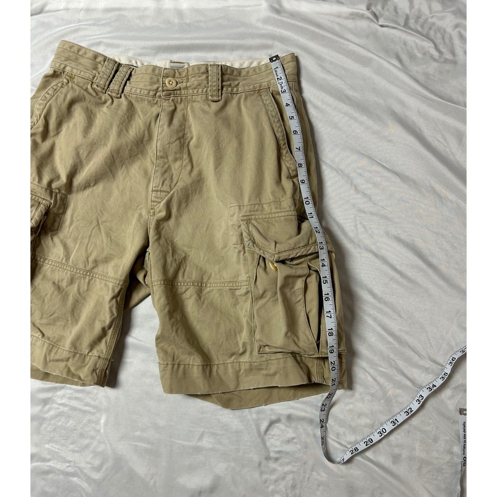 Polo Ralph Lauren Mens Gellar Fatigue Cargo Shorts Tan Khaki Cotton Chino 32 - Picture 14 of 15